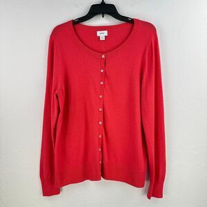 Old Navy Sweater Womens Pink XL Cardigan Knit Long Sleeve Minimalist Stretch NWD